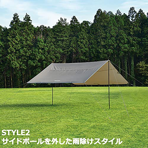 UNIFLAME(ユニフレーム) REVO スクエアタープ 4x4 TAN 682302の