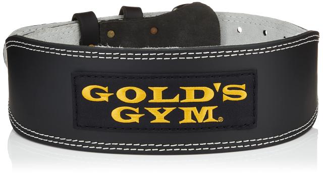 ゴールドジム(GOLD’S GYM) 定番人気！高強度のトレーニングレザーベルト 初心者〜上級者 体幹腹圧の安定、怪我防止に！スクワット デッド