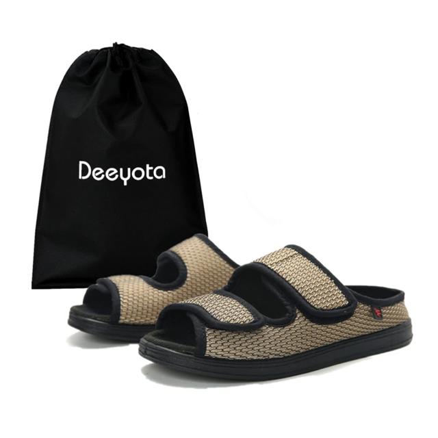 DEEYOTA 介護シューズ スニーカー シニア シューズ 老人靴 フルオープンタイプ サンダル 高齢者用 調節可能 幅広 介護用靴 敬老の日 カ