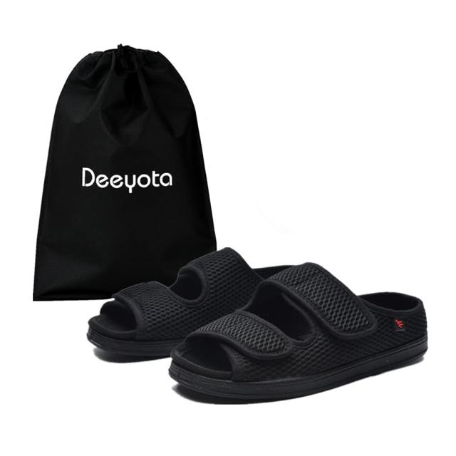 DEEYOTA 介護シューズ スニーカー シニア シューズ 老人靴 フルオープンタイプ サンダル 高齢者用 調節可能 幅広 介護用靴 敬老の日 ブ