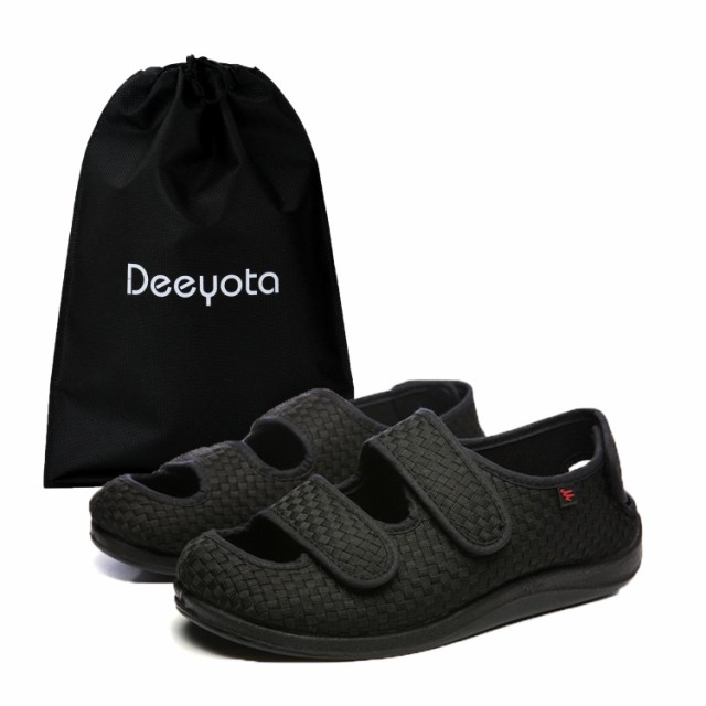 DEEYOTA 介護シューズ スニーカー シニア シューズ 老人靴 フルオープンタイプ サンダル 高齢者用 調節可能 幅広 リハビリ 介護用靴 敬老の通販は