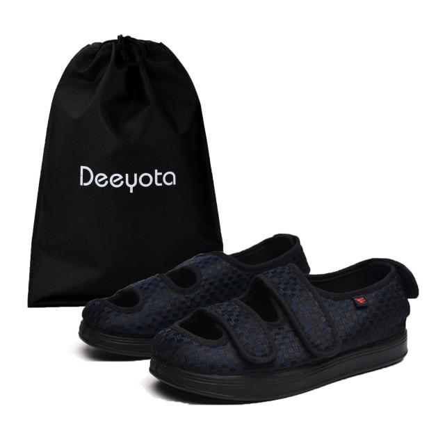 DEEYOTA 介護シューズ スニーカー シニア シューズ 老人靴 フルオープンタイプ サンダル 高齢者用 調節可能 幅広 リハビリ 介護用靴 敬老
