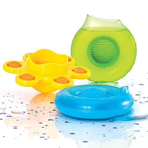 Fat Brain Toys ディンプル スプラッシュ お風呂用おもちゃ 水遊び FA361-1 正規品 ライムグリーン、イエ ロー、ブルー