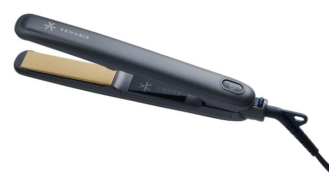 VENUSiS ヴィナシス ストレートヘアアイロン VAS-6300T グレー｜モイスティックプレートでツヤ髪に！5段階温度/軽量320g/海外対応