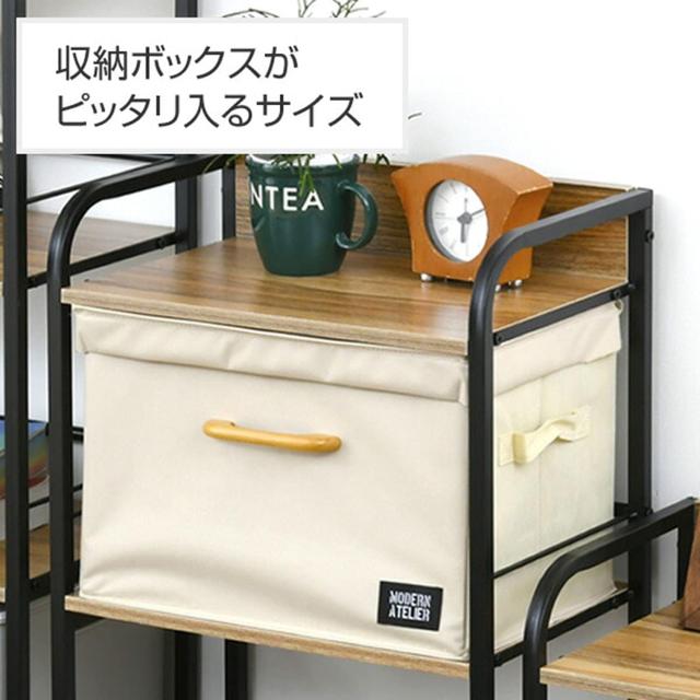 山善(YAMAZEN) ラック キャスター付き 4段 カラーボックス用収納ボックス対応 ロボット掃除機が通れる 棚 幅42×奥行27.5×高さ101？ 組_3