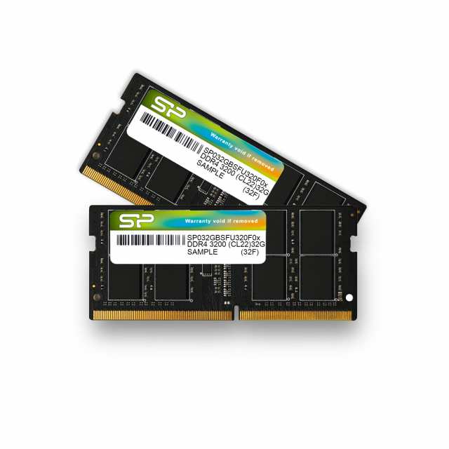 シリコンパワー ノートPC用メモリ DDR4-3200 (PC4-25600) 32GB×2枚