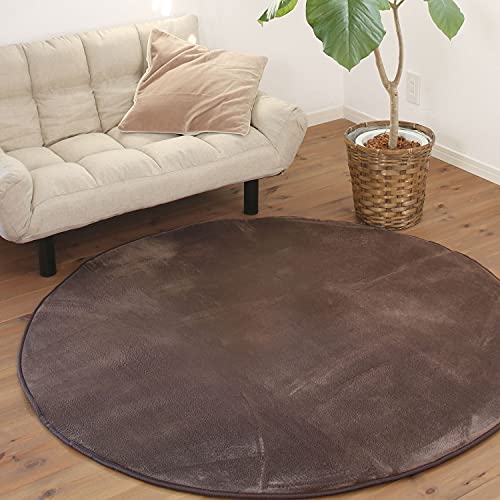 布団と寝具専門店カラーズ 低反発ラグマット 円形 ブラウン 200cm A714-TH200RMAT-BRの通販は