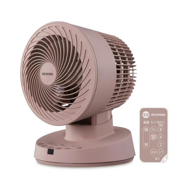 アイリスオーヤマ サーキュレーター 扇風機 静音 上下左右首振り 16畳 DCモーター リモコン付き PCF-BD15T-P フォギーピンク