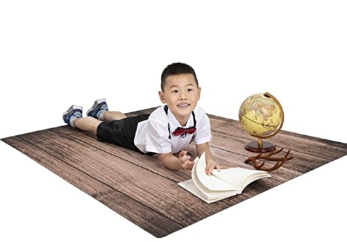 Kate 1.5x1.2m 木目 ラバーマット 写真用 ゴム製 レトロ 木