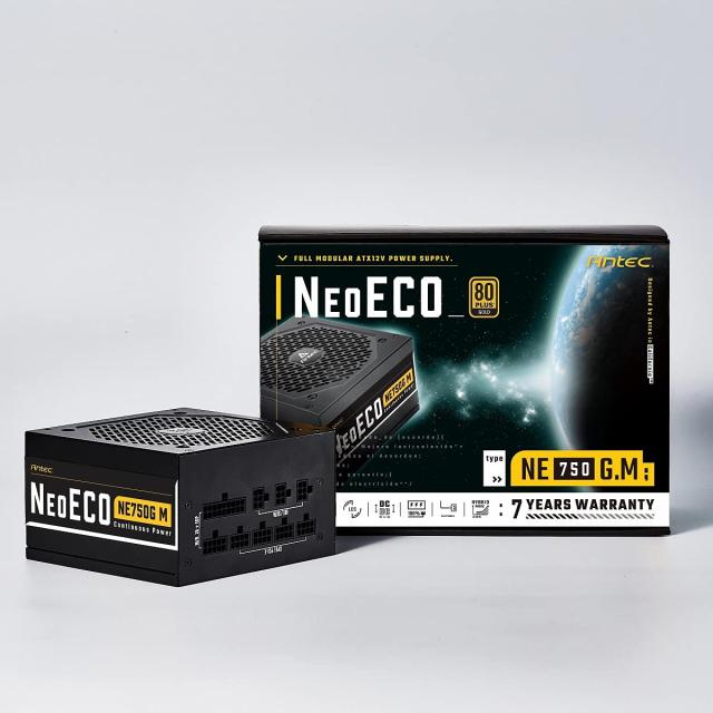 Antec、80PLUS Gold認証取得 高効率高耐久フルモジュラー電源ユニットNE750G M  ブラック 出力750W