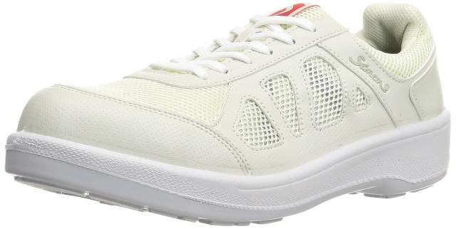 シモン 安全作業靴 JSAA規格 短靴 プロスニーカー 耐滑 先芯 作業靴 紐 8911 ホワイト 23.5 cm 3E シモン 安全作業靴 JSAA規格 短靴 プロスニーカー 耐滑 先芯 作業靴 紐