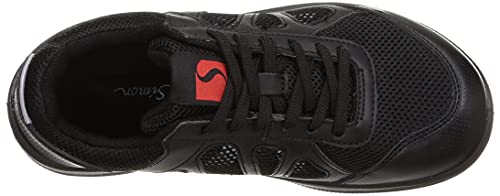 シモン 安全作業靴 JSAA規格 短靴 プロスニーカー 耐滑 先芯 作業靴 紐 8911 ブラック 30.0 cm 3E