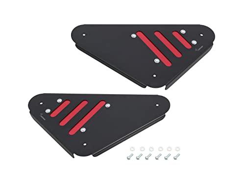 キタコ(KITACO) サイドカバーセット 2ピースタイプ アルミ製アルマイト仕上げ ブラック/レッド GROM 615-1452020_1