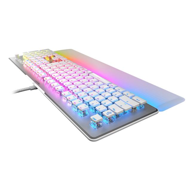 ROCCAT ゲーミングキーボード Vulcan II Max JP 日本語配列 有線 ホワイト/白 オプティカル リニア 静音 フルサイズ カスタマイズ可能 RG_6