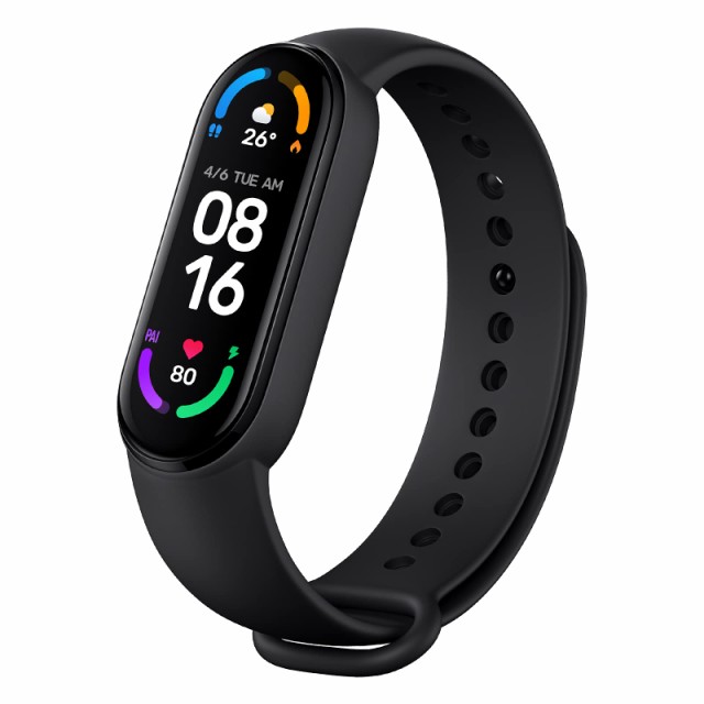 【日本正規代理店品】Xiaomi mi band 6 日本語版 mi スマートバンド 活動量計 5ATM防水 24時間心拍計 腕時計 睡眠検測 運動追跡 歩数 着の通販は