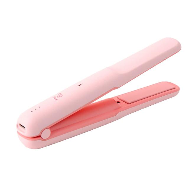 Coolean クーリーン コードレス ミニヘアアイロン  軽量 小型 シリコンキャップ付き 軽量 小型 コンパクト 3段階温度調整 急速加熱 旅行の通販は 6,656円