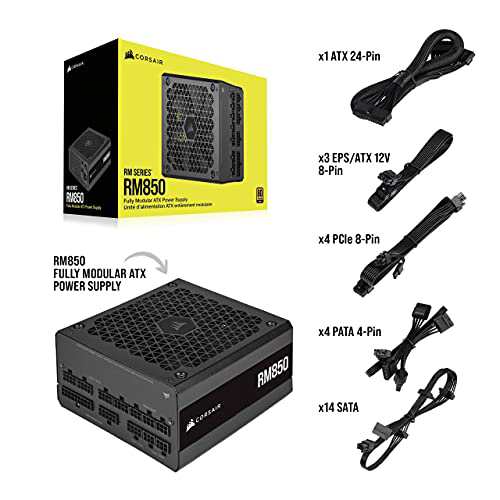 Corsair RM850 PC電源ユニット 850W 80PLUS Gold認証 フルモジュラー