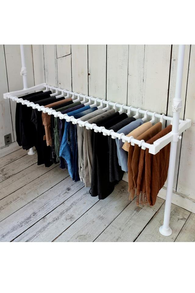 [山善] 突っ張り ラック ポールハンガー スラックスハンガー 20本 (突っ張りハンガーラック専用) パンツハンガー 出し入れしやすい 衣類 5,422円