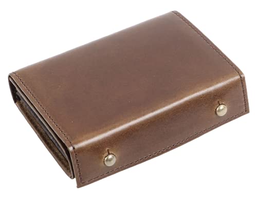 [エムピウ] 二つ折り財布 millefoglie P25 ミッレフォッリエ2 P25 BUSCHETO ブスケット BU.darkbrown