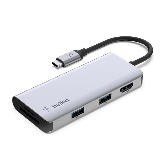 Belkin USB-Cハブ 5-in-1 Youtube編集に 4K@30Hz HDMI出力 動画編集 クリエイター向け Type-Cアダプター USB-A3.0 x 2 SD/microSD対応 iPの通販は