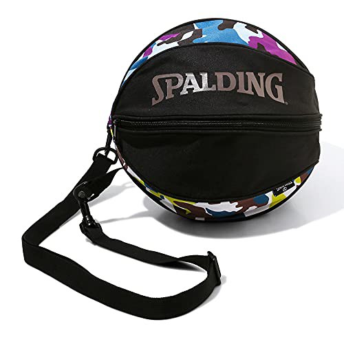 SPALDING(スポルディング) バスケットボール ボールバッグ マルチカモ ブルー×ブラウン バスケ バスケット