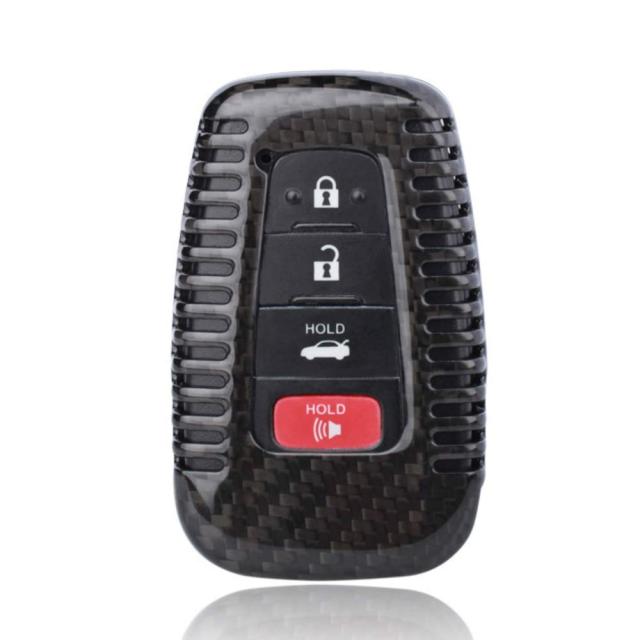 トヨタ キーケース トヨタ キー カバー 高級 カーボン製 トヨタ キーホルダー 汚れ 落下 傷防止 (炭素黒)の通販は 4,935円