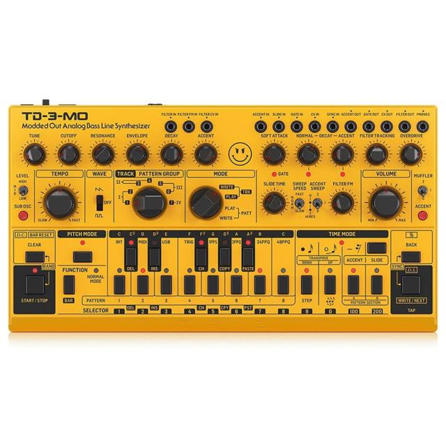 Behringer アナログベースラインシンセサイザー Modded Outモデル USB/DIN MIDI対応 VCFのMIDI CCコントロール対応 サブオシレーター/オ