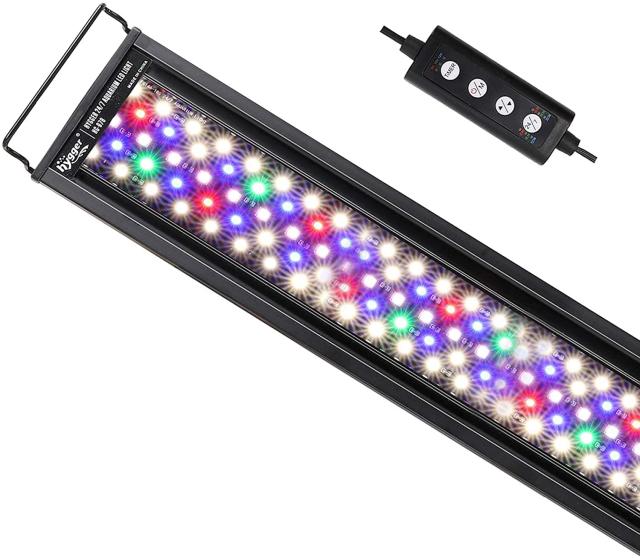 hygger 水槽ライト アクアリウムライト LED 熱帯魚ライト 水槽用 7色LED 138LED 26W 昼光と月光モード 明るさ調整 タイマー付き 観賞魚飼 5,882円