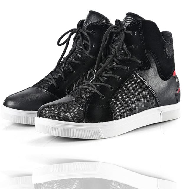 Fiffyle バイクブーツ ライディングシューズ コンバットブーツ ライダーブーツ 強化防衛性 レーシングブーツ バイク用靴 耐衝撃 山登りの通販は 8,202円