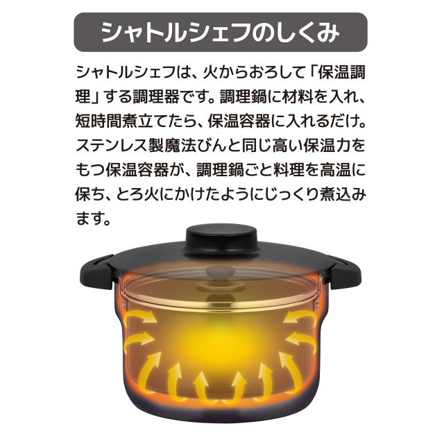サーモス 真空保温調理器 シャトルシェフ 2.8L (3-5人用) クールグレー 調理鍋ふっ素コーティング加工 KBJ-3001 CGY_5