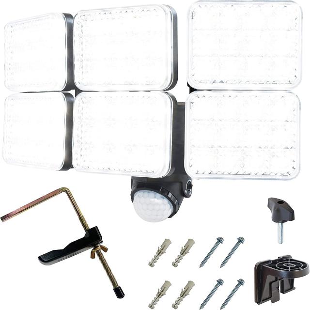 大進 DLA-10T600 センサーライト 6000ルーメン 6灯式 100v コンセント ac 100v 調整 調光 駐車場 賃貸 業務用 調整 取付ブラケット 配管 6,184円