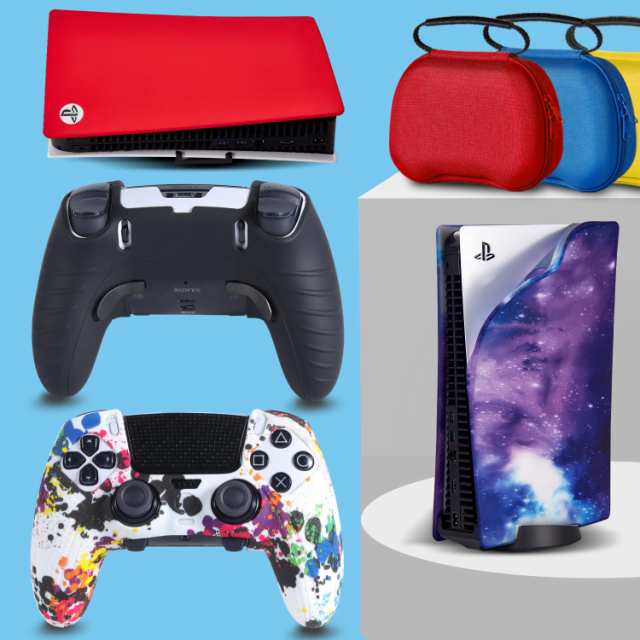 JYXETOV PS5 Edgeコントロー ラー カバー、人間工学に基づいた、シリ 