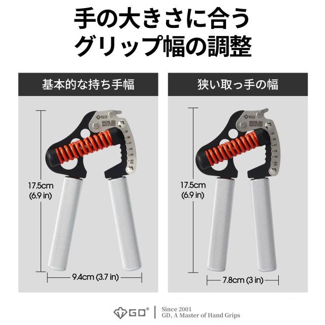 GD) IRON GRIP 80 Light ハンドグリップ (25~80kg) 握力
