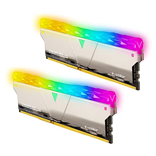 v-color Hynix IC デスクPC用 ゲーミングメモリ Prism Pro RGB (発光型) DDR4-3600MHz PC4-28800 32GB (16GB×2枚) U-DIMM 1.35V Cの通販は 12,843円