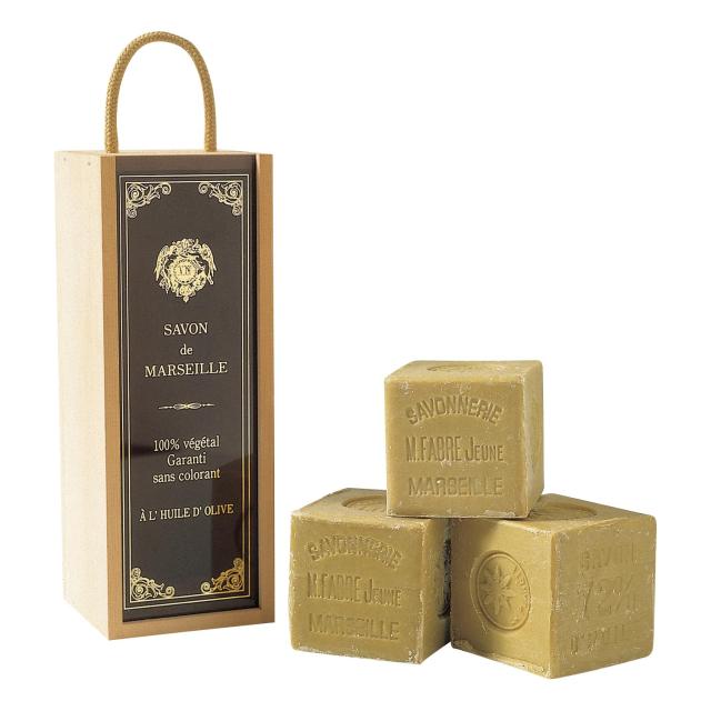 ジーピークリエイツ マリウスファーブル社 サ ボンド マルセイユ マルセイユ石けん 木箱ギフト オリ ーブの通販は