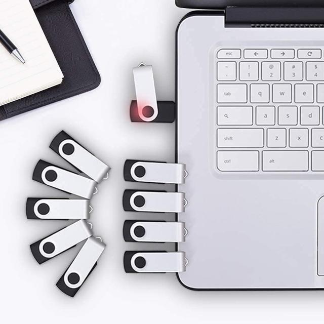RAOYI USBメモリ 8GB USB2.0 20個セット フラッシュドライブ 回転式 まとめ買い 業務用 メモリスティック 問屋 ストラップホール付き （_1