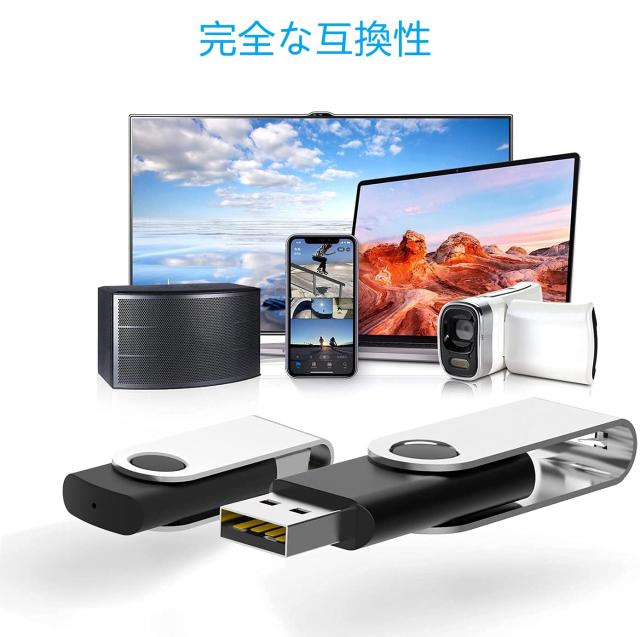 RAOYI USBメモリ 8GB USB2.0 20個セット フラッシュドライブ 回転式 まとめ買い 業務用 メモリスティック 問屋 ストラップホール付き （_6