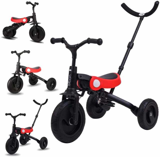 20-60代からのファッション通販  HZDMJ 3in1三輪車 三年 子供用三輪車 折りたたみ 変身バイク 自転車本体