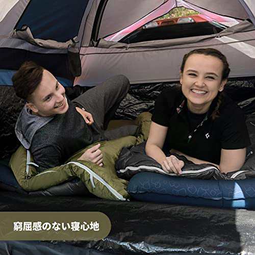 KingCamp 寝袋 ダウン シュラフ 羽毛 封筒型 連結可能 軽量 1.26kg