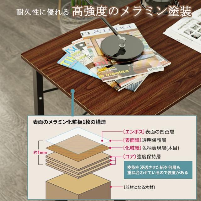 L字デスク パソコンデスク L字型 奥行60cm ワークデスク デスク 机 作業机 モニターアーム取付対応 木製 25mm×25mmのスチール製フレーム