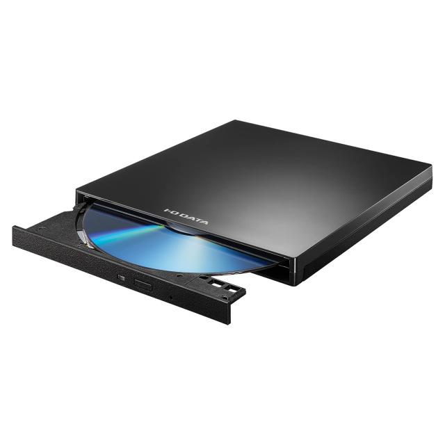 アイ・オー・データ I-O DATA ポータブルD V Dドライブ 再生・保存ソフト付き Type-C/USB A搭載 Win/Mac両対応 バスパワー ブラック DVRP-U