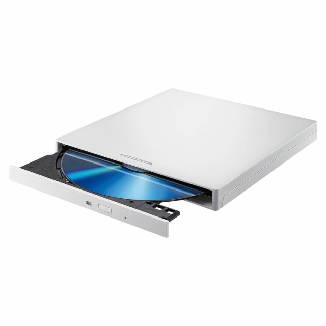 アイ・オー・データ I-O DATA ポータブルD V Dドライブ 再生・保存ソフト付き Type-C/USB A搭載 Win/Mac両対応 バスパワー ホワイト DVRP-Uの通販は
