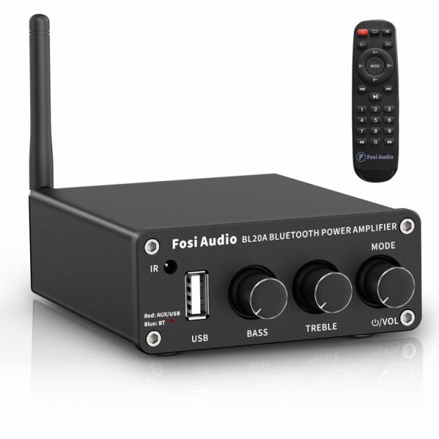 Fosi Audio BL20A 小型 Bluetooth ステレオ アンプ 家庭用 100Wx2 Hi-Fi ミニ 2チャンネル クラスD デジタルアンプ ホーム オーディオ スの通販は