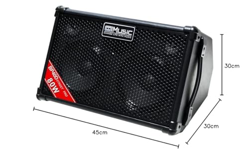 Coolmusic BP40D 充電式アコースティックギターアンプ エレキギターアンプ - キーボードアンプ 80W W/BT リバーブコーラスディレイエフェ