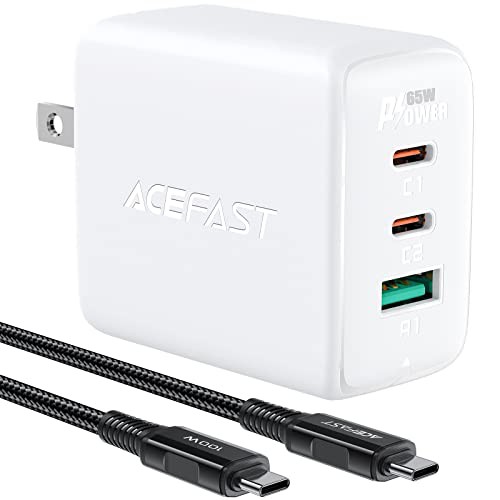 ACEFAST USB PD充電器 65w USB-C×2 ＆ USB A 3ポート【PSE技術基準適合