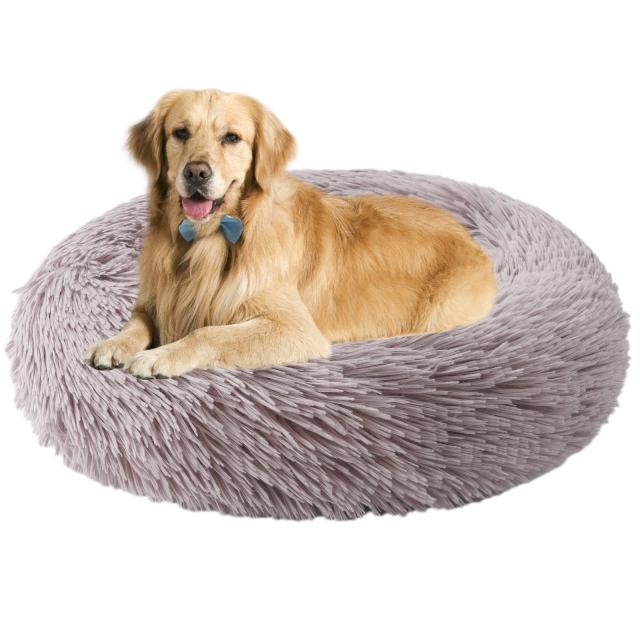 Aurako 90cm 犬ベッド 猫ベッド ふわふわ 丸型 クッション ドーナツペットベッド ぐっすり眠る 猫用 小型犬用 もこもこ 暖かい 滑り止め の通販は 5,731円