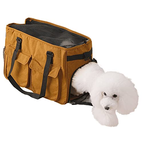 アイリスオーヤマ 犬 猫 キャリー 2WAY 安心リード 収納付 マスタード 猫・小型犬用 Mサイズの通販は 4,739円