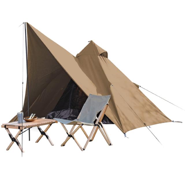 山善(YAMAZEN) 難燃TC素材採用ワンポールテント ブラウン TOP-240(TBE)の通販は