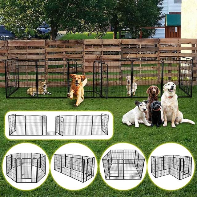 DUDULIFE ペットフェンス 大型犬用 中型犬用 ペットケージ 折り畳み式 DUDULIFE ペットフェンス 大型犬用 中型犬用 ペットケージ 折り畳み式