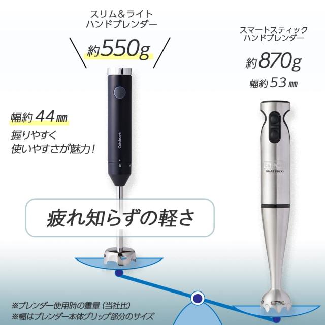 クイジナート スリム ＆ ライト マルチ ハンドブレンダー ブラック HB-504KJの通販は